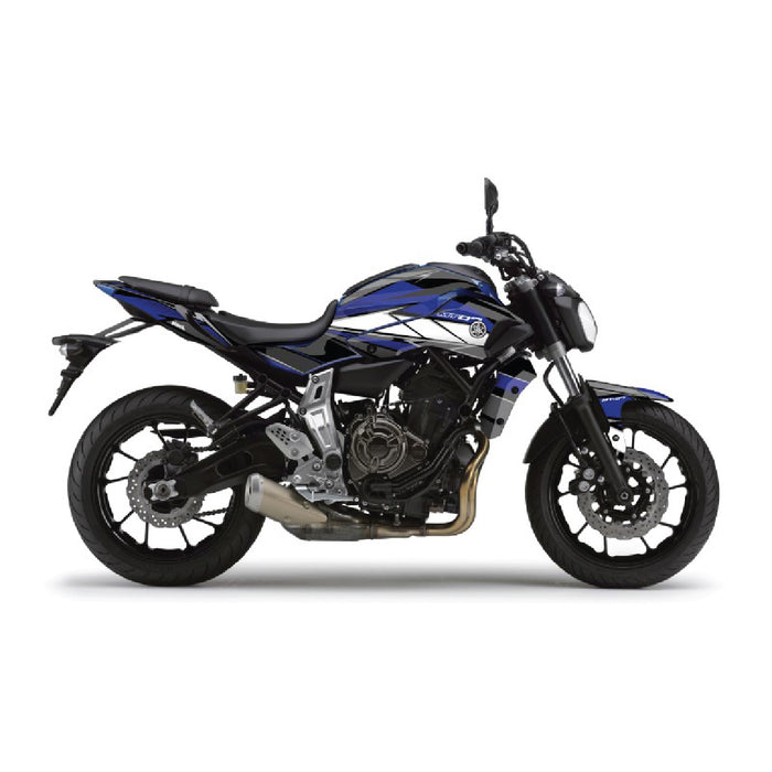 Yamaha MT07 grafische kit past op de grijze sticker van 2014 - 2017