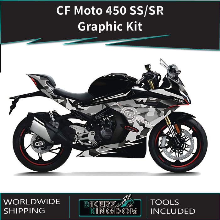 CF MOTO 450 SR / SS  Grey Camo Kit 2022-2024 Models