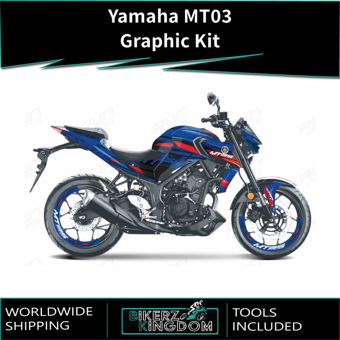 YAMAHA MT03 Graphiti Design Graphic Kit 2014-2024 Models