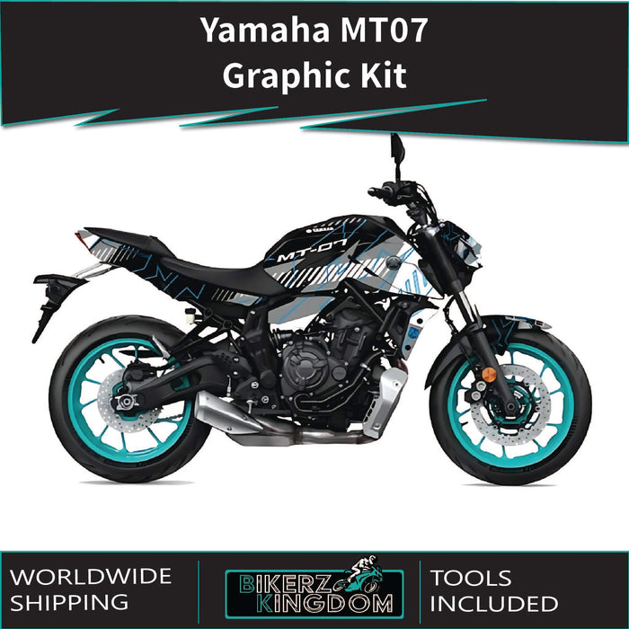 YAMAHA MT07 Graphics Kit 2014-2024 Lines Design MT07 Decal Set