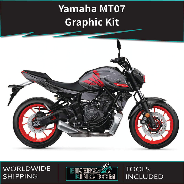 YAMAHA MT07 Graphics Kit 2014-2024 Wings Design MT07 Decal Set