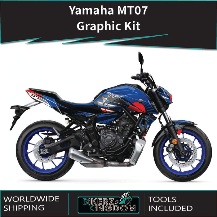 YAMAHA MT07 Graphics Kit 2014-2024 Sun Rays Design MT07 Decal Set