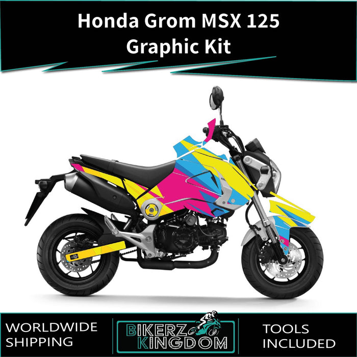 Honda Grom MSX 125 2013-2016 Graphic Kit Rainbow Theme Decal Wrap