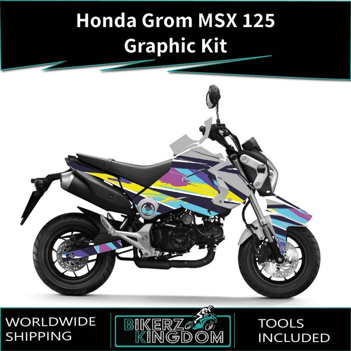 Honda Grom MSX 125 2013-2016 Graphic Kit Rainbow Theme Decal Wrap