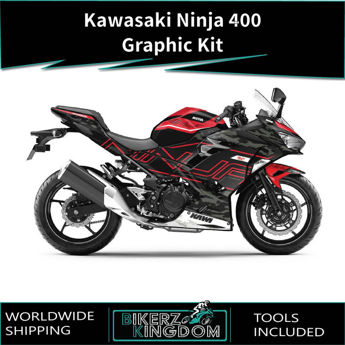 Kawasaki Ninja 300 2012-2016 Rossi Shark thema grafische kit