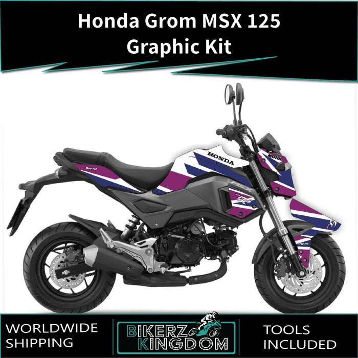 Honda Grom MSX 125 V2 2017-2020 Graphic Kit Bright Race Colours Decal Wrap