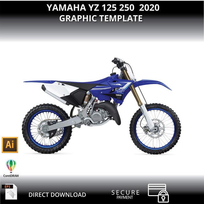 YAMAHA YZ 125 250  2020 1:1 Vector Graphic Template