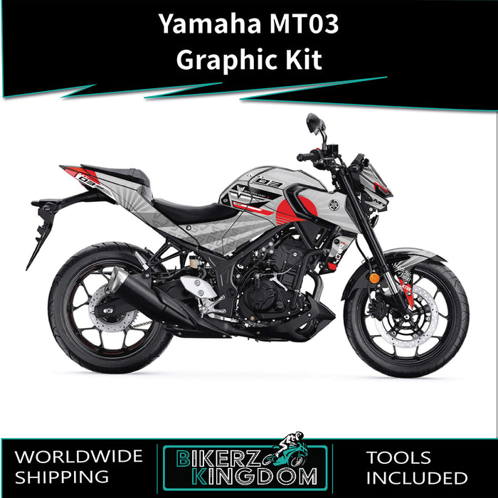 YAMAHA MT03 Sun Rays Graphic Kit 2014-2024 Models