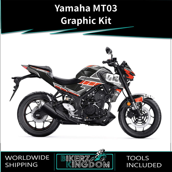 YAMAHA MT03 Chequered Graphic Kit 2014-2024 Models