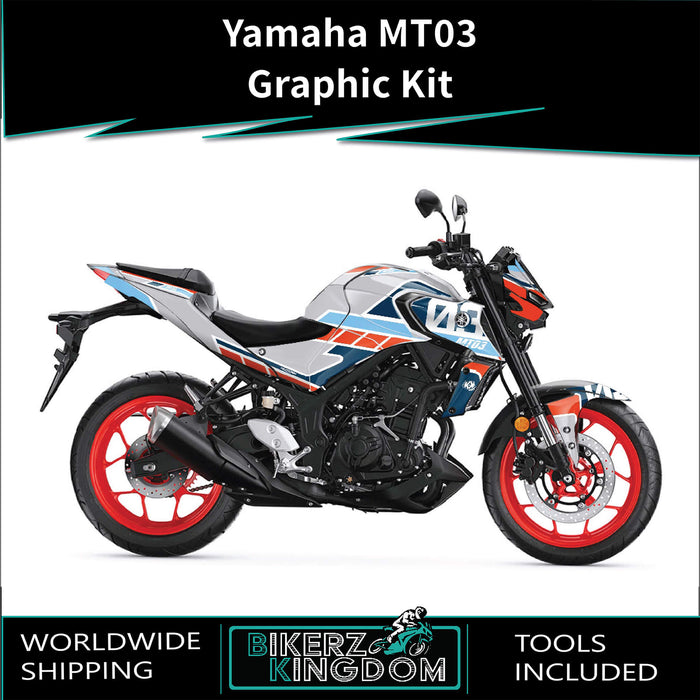 YAMAHA MT03 Chequered Graphic Kit 2014-2024 Models