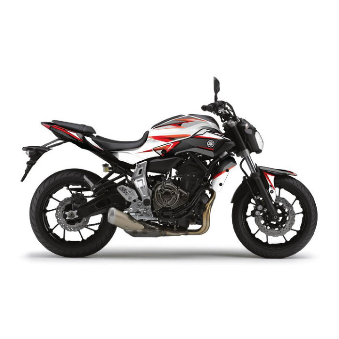 YAMAHA MT07 Funky White and Red Graphic Kit 2014-2024