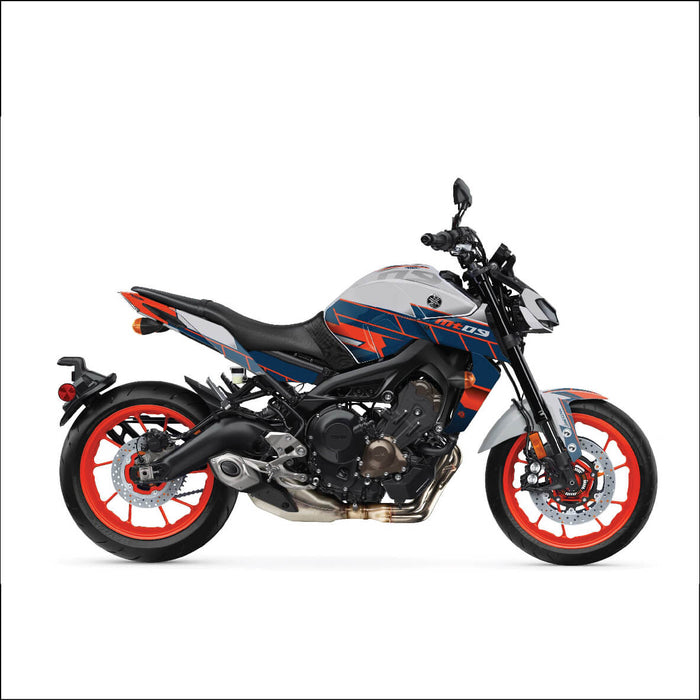 YAMAHA MT09 Orange Midnight Blue Graphic Kit 2014-2024