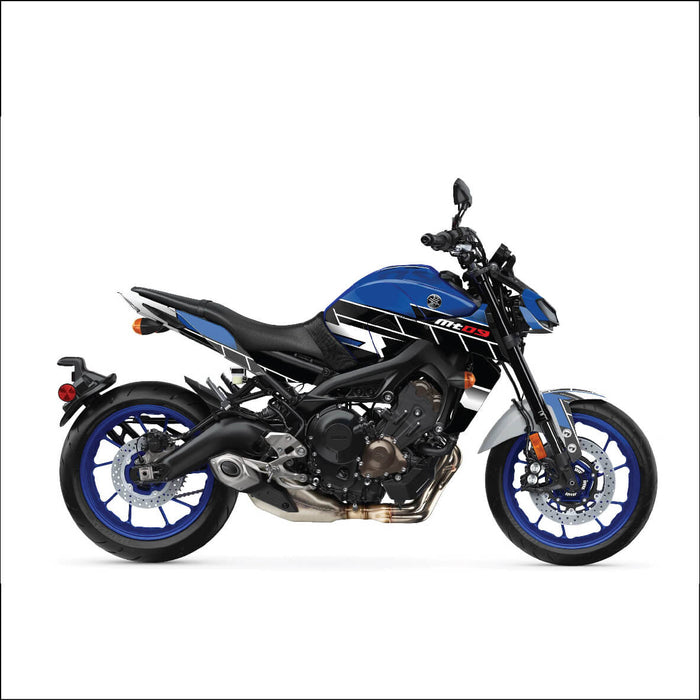 Yamaha MT07 grafische kit past op de grijze sticker van 2014 - 2017