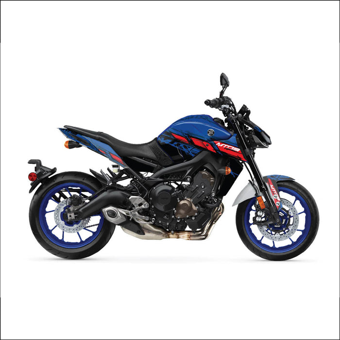 YAMAHA MT09 Blue Red Graphic Kit 2014-2024