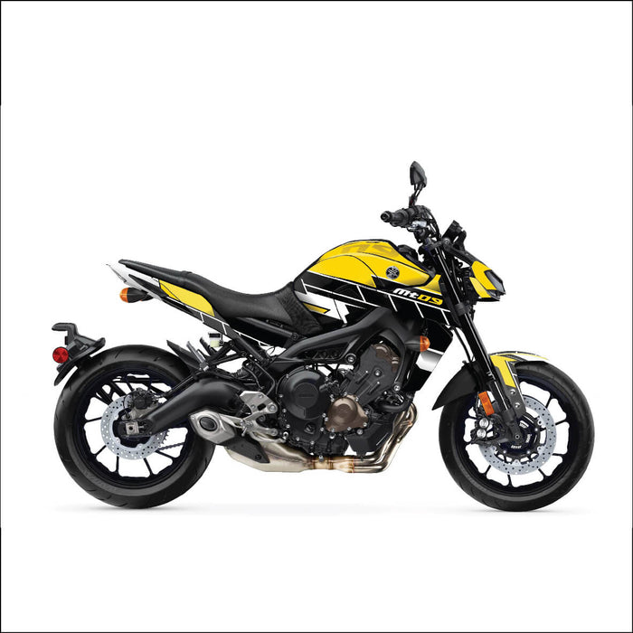 Yamaha MT07 grafische kit past op de grijze sticker van 2014 - 2017