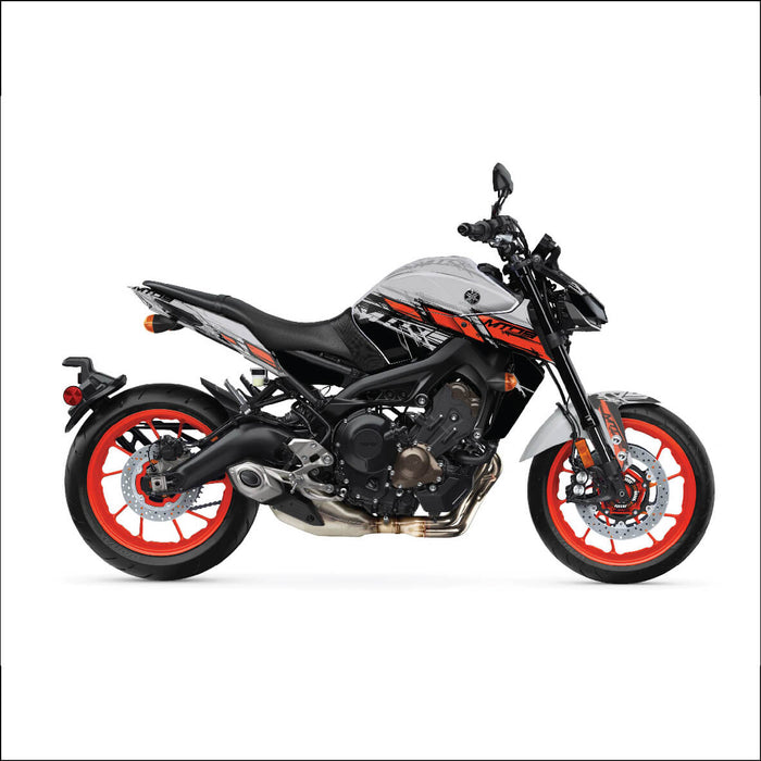 Yamaha MT07 grafische kit past op de grijze sticker van 2014 - 2017