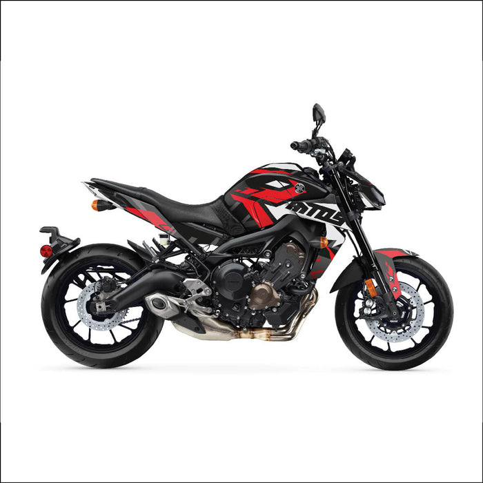 Yamaha MT07 grafische kit past op de grijze sticker van 2014 - 2017