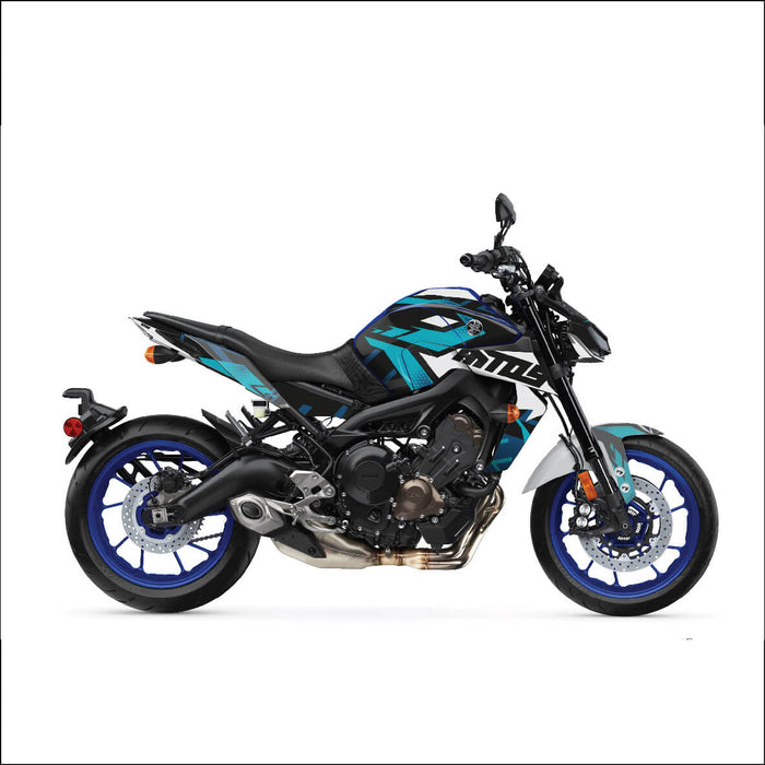 Yamaha MT07 grafische kit past op de grijze sticker van 2014 - 2017