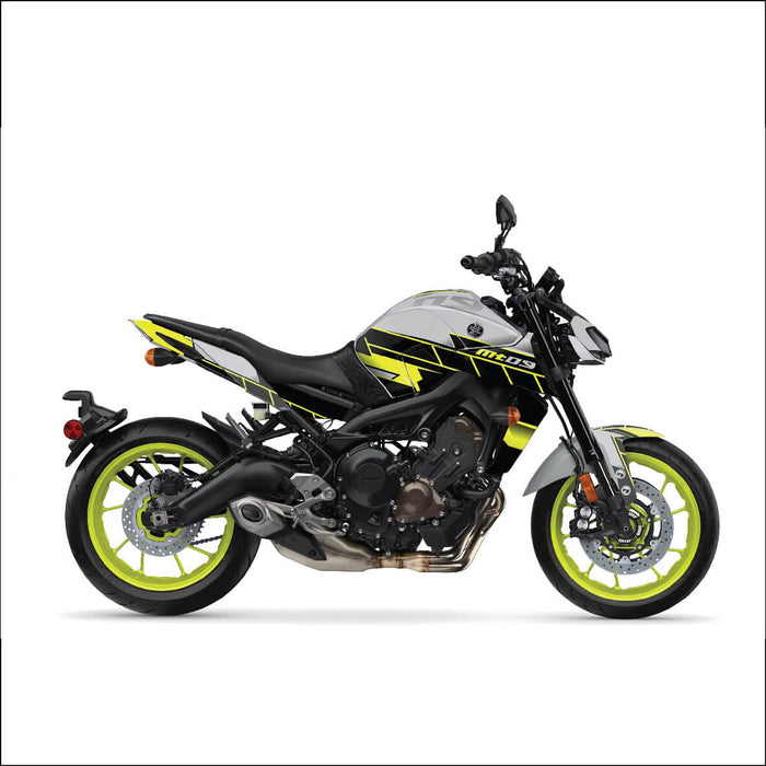 Yamaha MT07 grafische kit past op de grijze sticker van 2014 - 2017