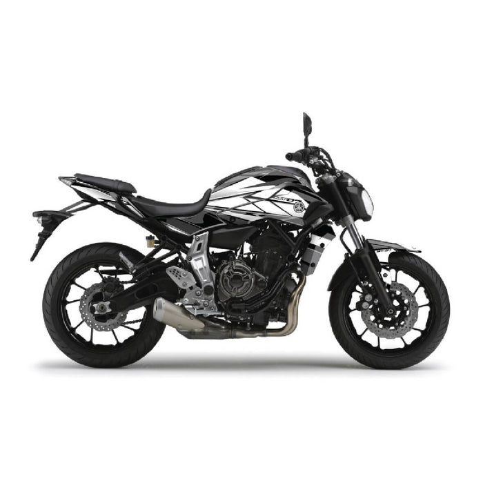 Yamaha MT07 grafische kit past op de grijze sticker van 2014 - 2017