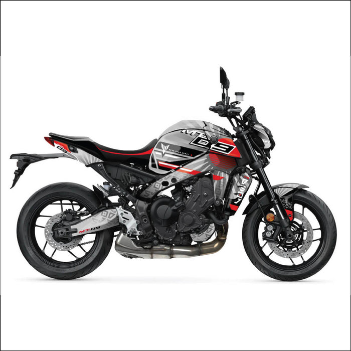 YAMAHA MT-09 Graphic Red and Grey Graphic Kit 2014-2024