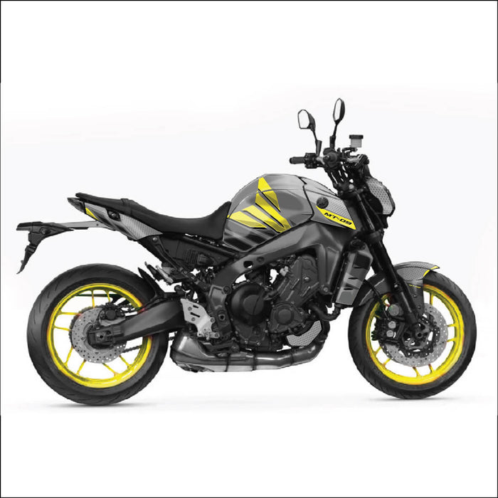 Yamaha MT07 grafische kit past op de grijze sticker van 2014 - 2017