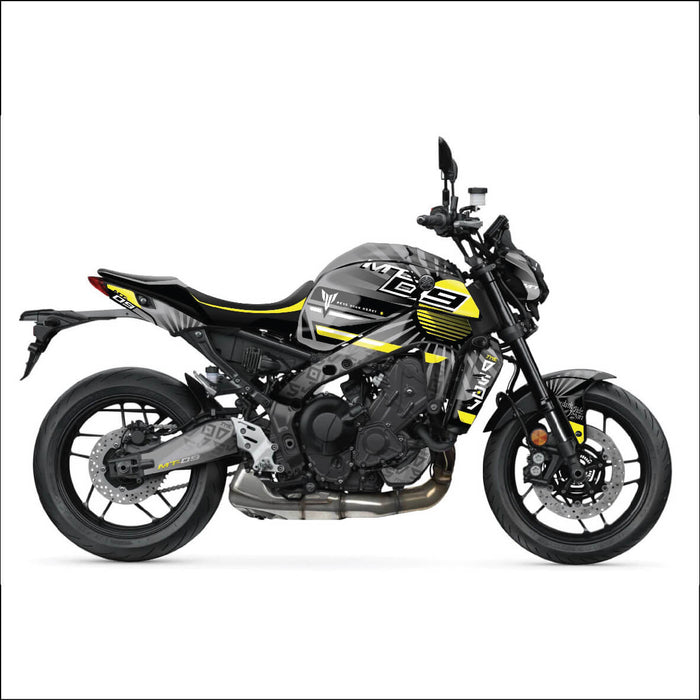 Yamaha MT07 grafische kit past op de grijze sticker van 2014 - 2017