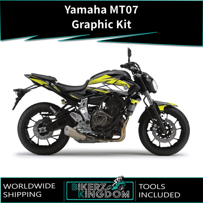 YAMAHA MT07 Yellow White Red Blue Graphic Kit 2014-2024