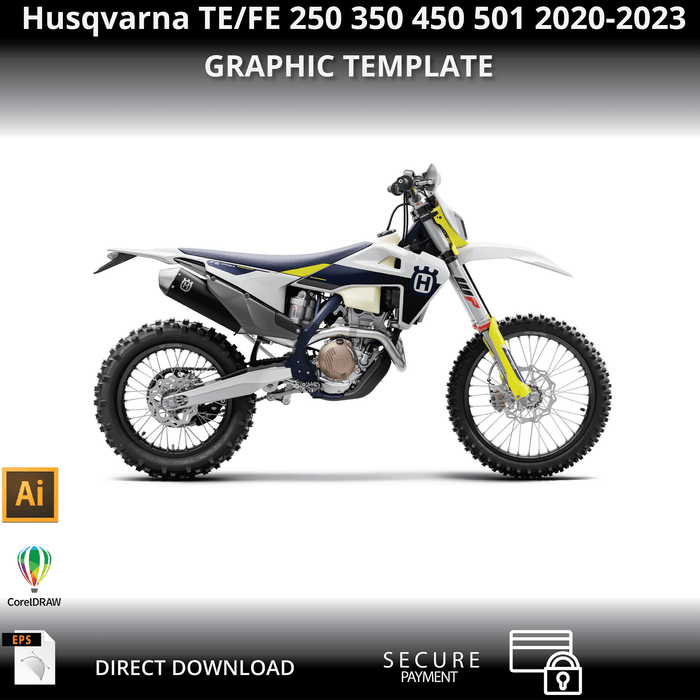 Husqvarna TE/FE 2020-2023 1:1 Vector Graphic Template