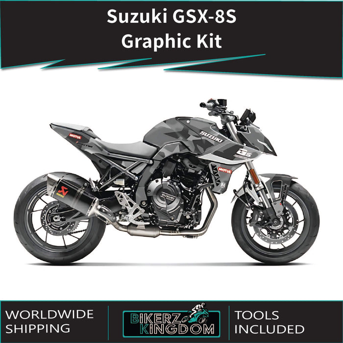 Yamaha MT07 grafische kit past op de grijze sticker van 2014 - 2017