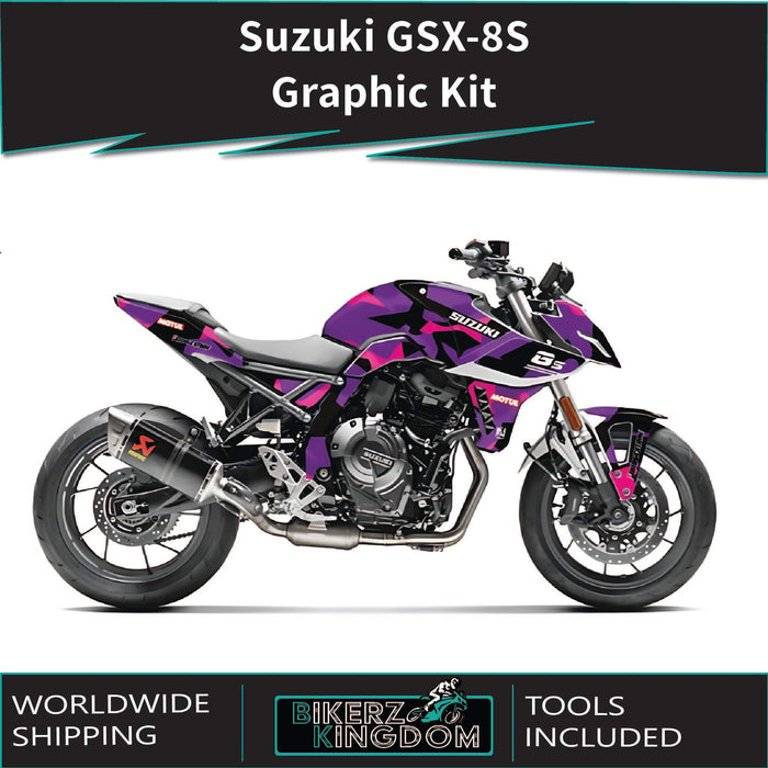 Yamaha MT07 grafische kit past op de grijze sticker van 2014 - 2017