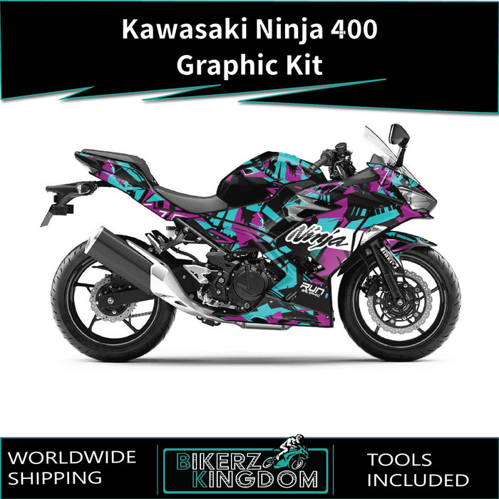 Kawasaki Ninja 300 2012-2016 Rossi Shark thema grafische kit