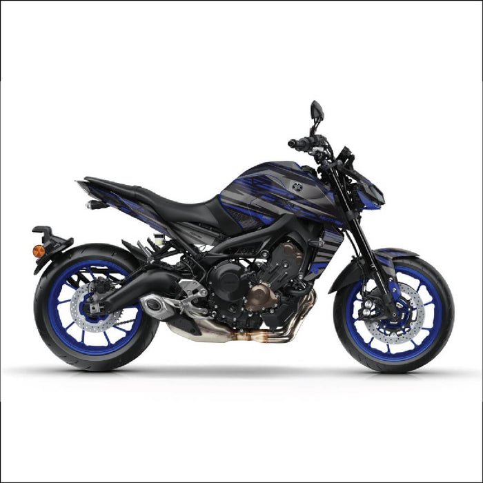 YAMAHA MT-09 Grey and Blue Stripes Graphic Kit 2014-2024