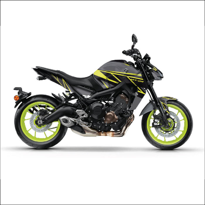 YAMAHA MT-09 Yellow and Black Graphic Kit 2014-2024