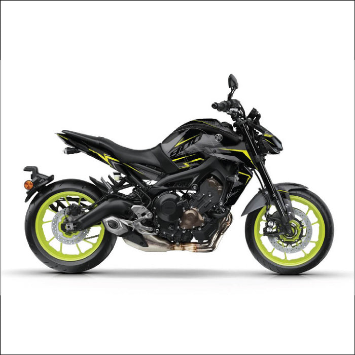 Yamaha MT07 grafische kit past op de grijze sticker van 2014 - 2017