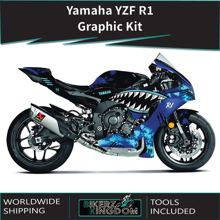 Yamaha MT07 grafische kit past op de grijze sticker van 2014 - 2017