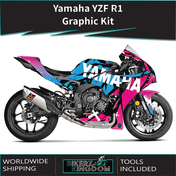 Yamaha MT07 grafische kit past op de grijze sticker van 2014 - 2017