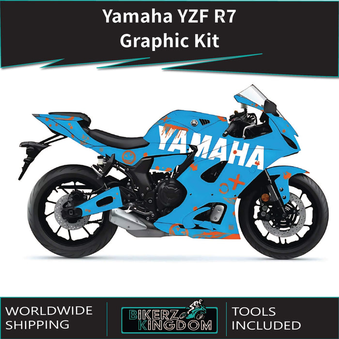 Yamaha YZF R7 Paint Splat Graphic Kit 2021-2024 Models