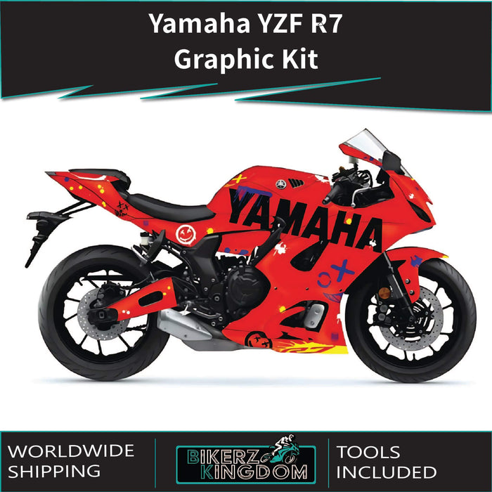 Yamaha YZF R7 Paint Splat Graphic Kit 2021-2024 Models