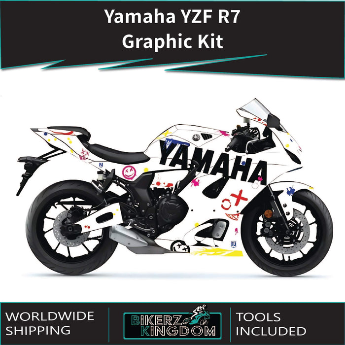 Yamaha YZF R7 Paint Splat Graphic Kit 2021-2024 Models