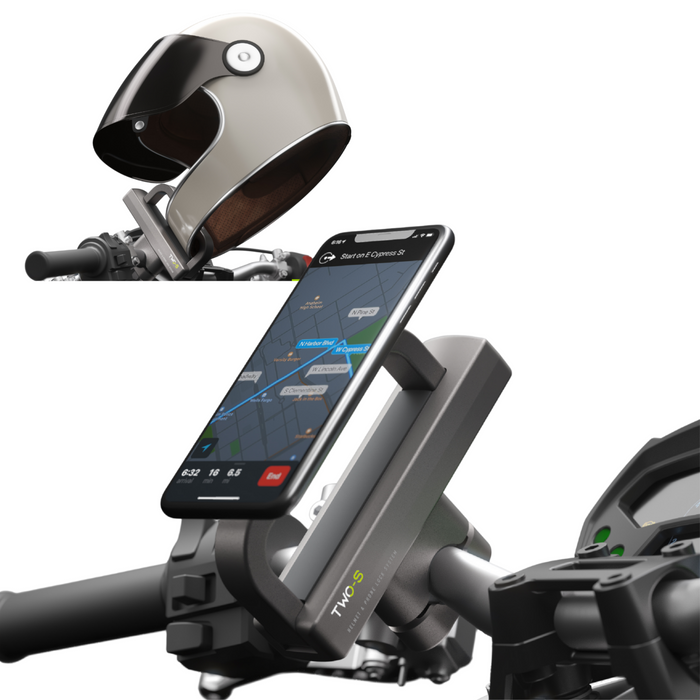 2 in 1 Motorcycle Phone Holder and Helmet Lock System Universal and Durable